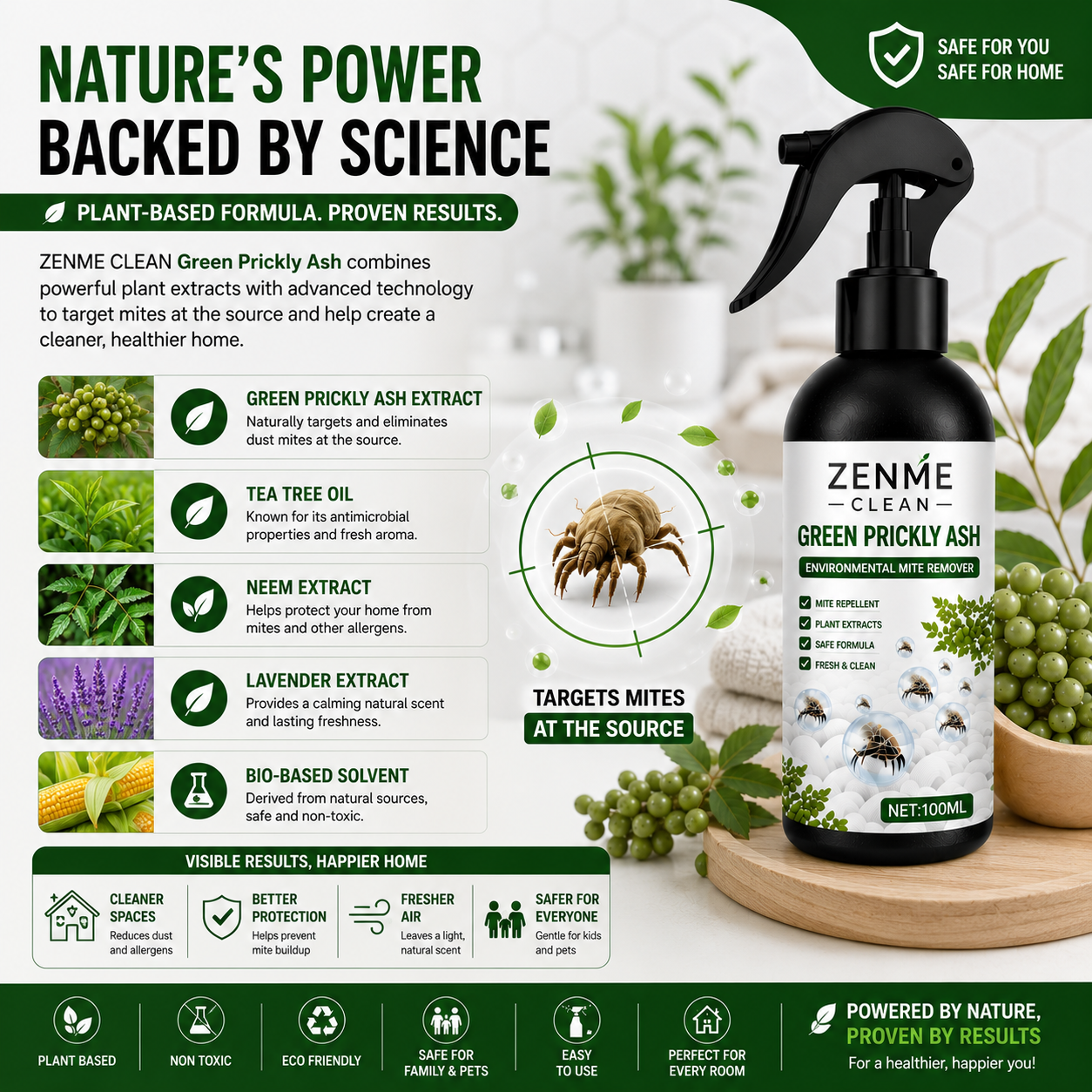 Powerful Mite Remover Spray - Zenme Clean