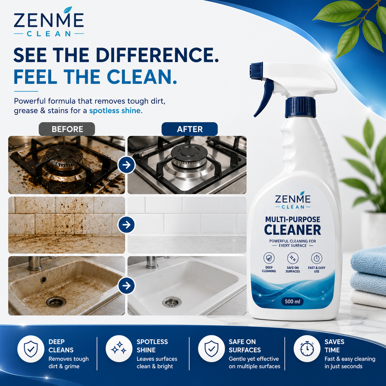 Highly Effective Mould Removal Spray - Prevents Mould Regrowth🦠 - Zenme Clean