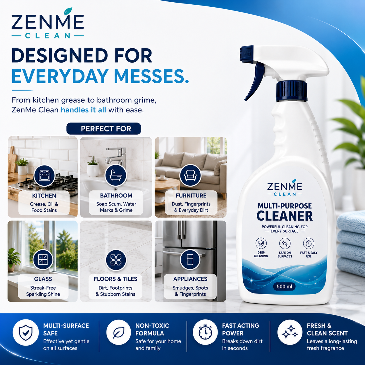 Highly Effective Mould Removal Spray - Prevents Mould Regrowth🦠 - Zenme Clean