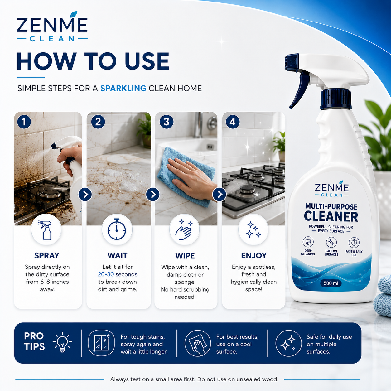 Highly Effective Mould Removal Spray - Prevents Mould Regrowth🦠 - Zenme Clean